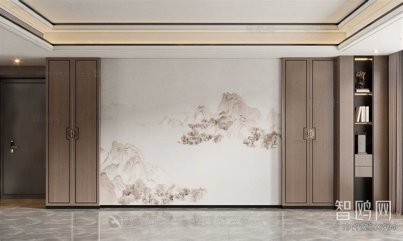 New Chinese Style TV Wall