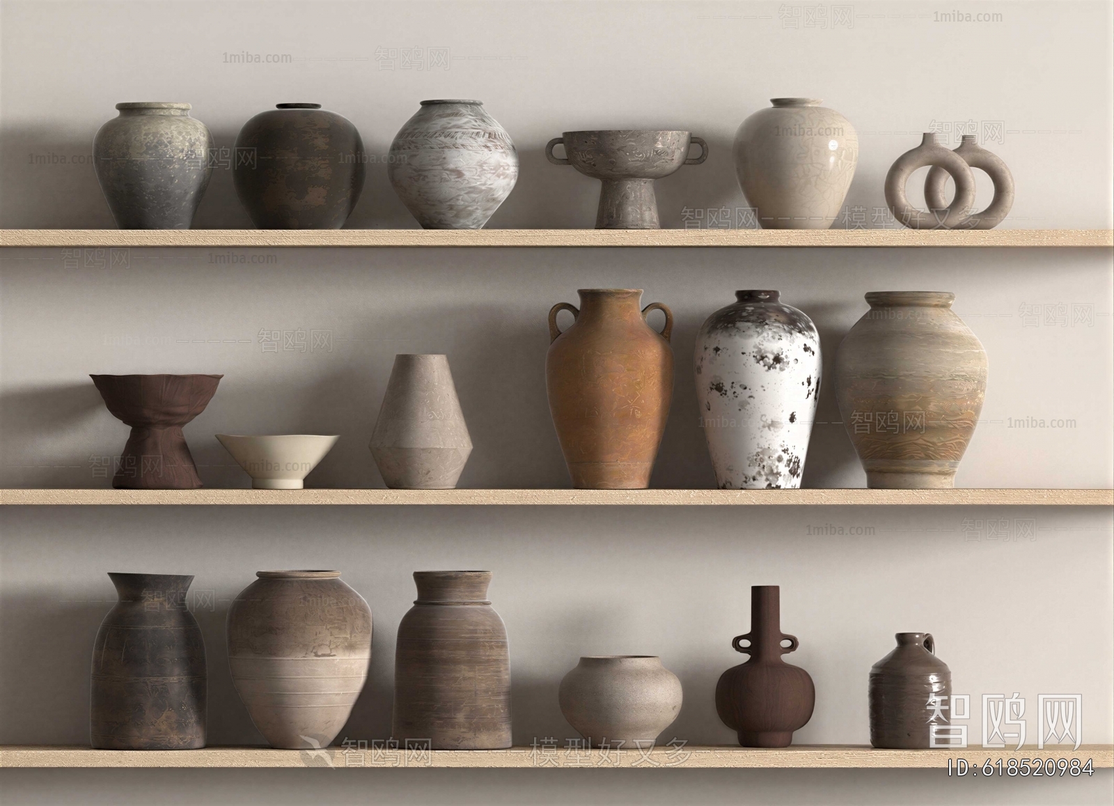 Wabi-sabi Style Clay Pot