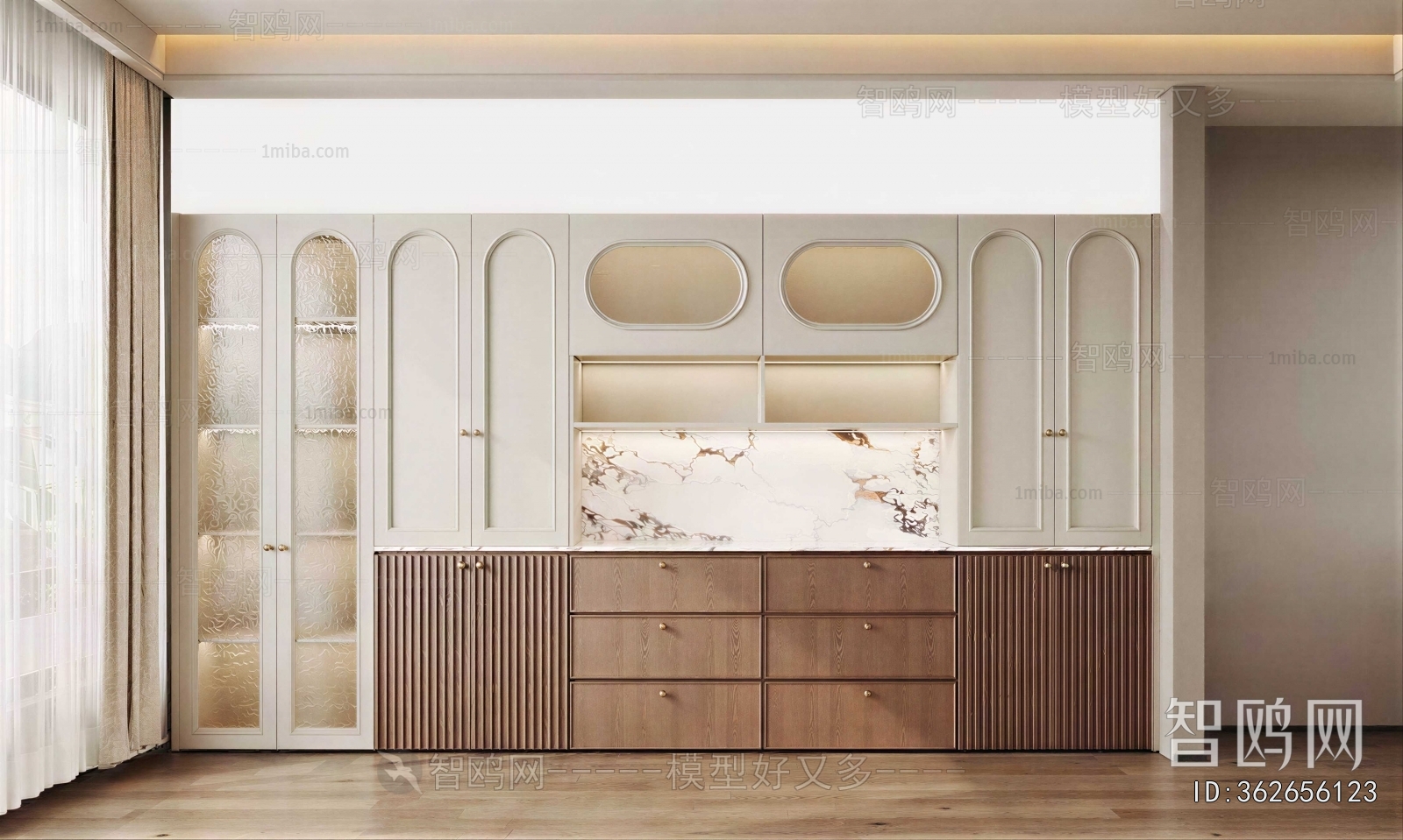 Simple European Style Wine Cabinet