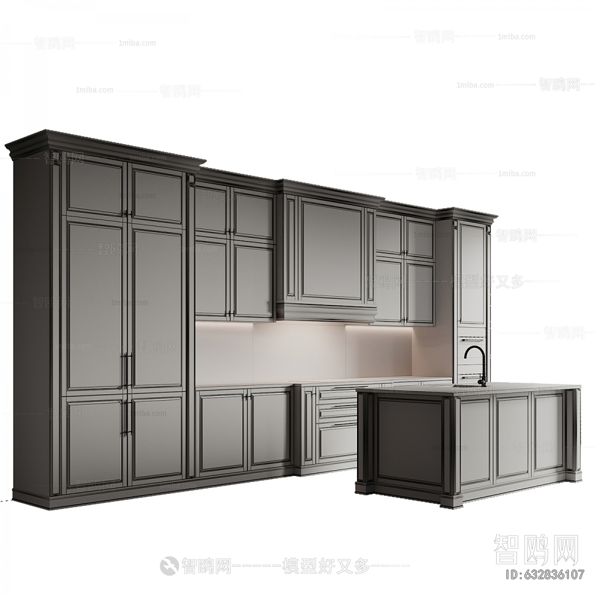 Simple European Style Kitchen Cabinet