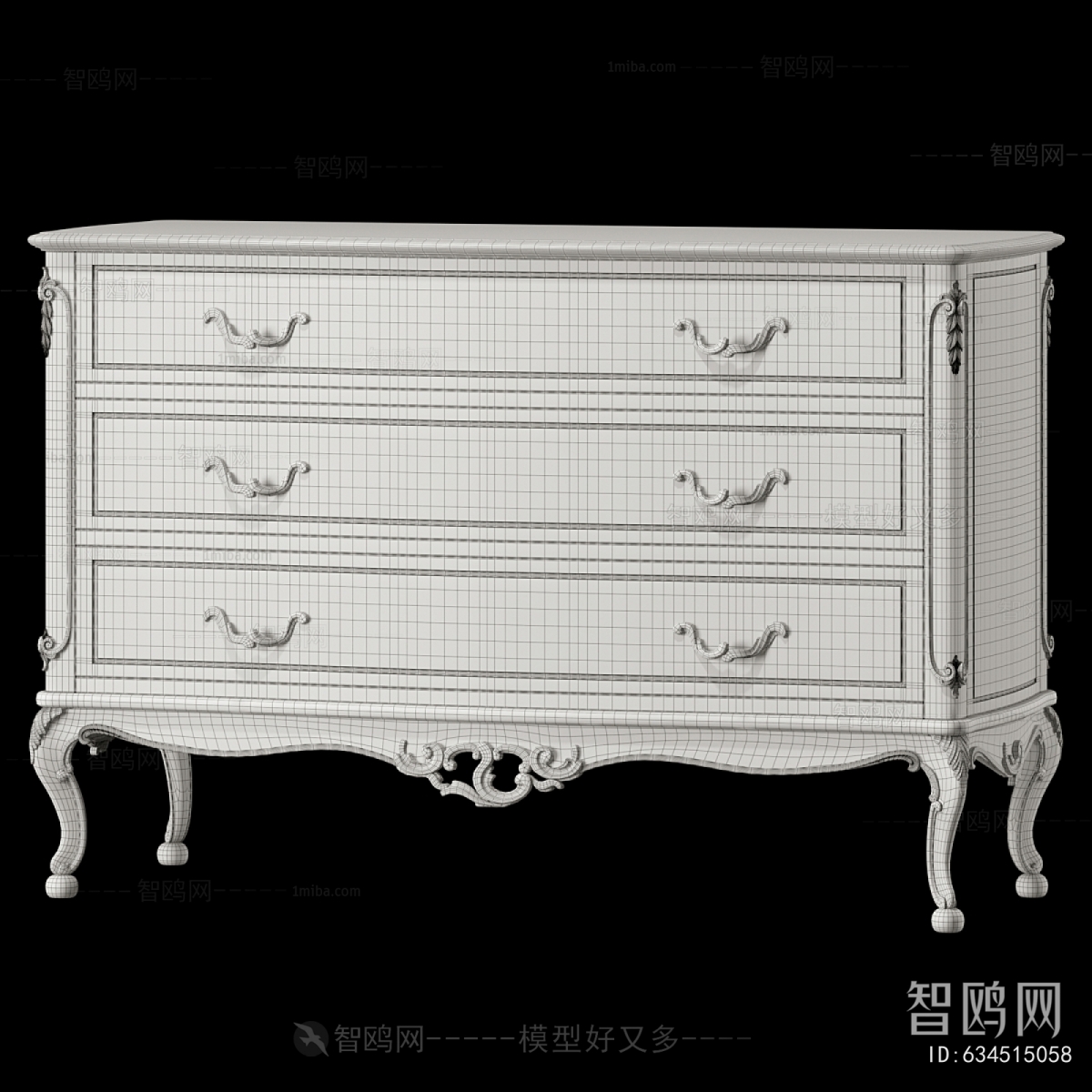 European Style Bedside Cupboard