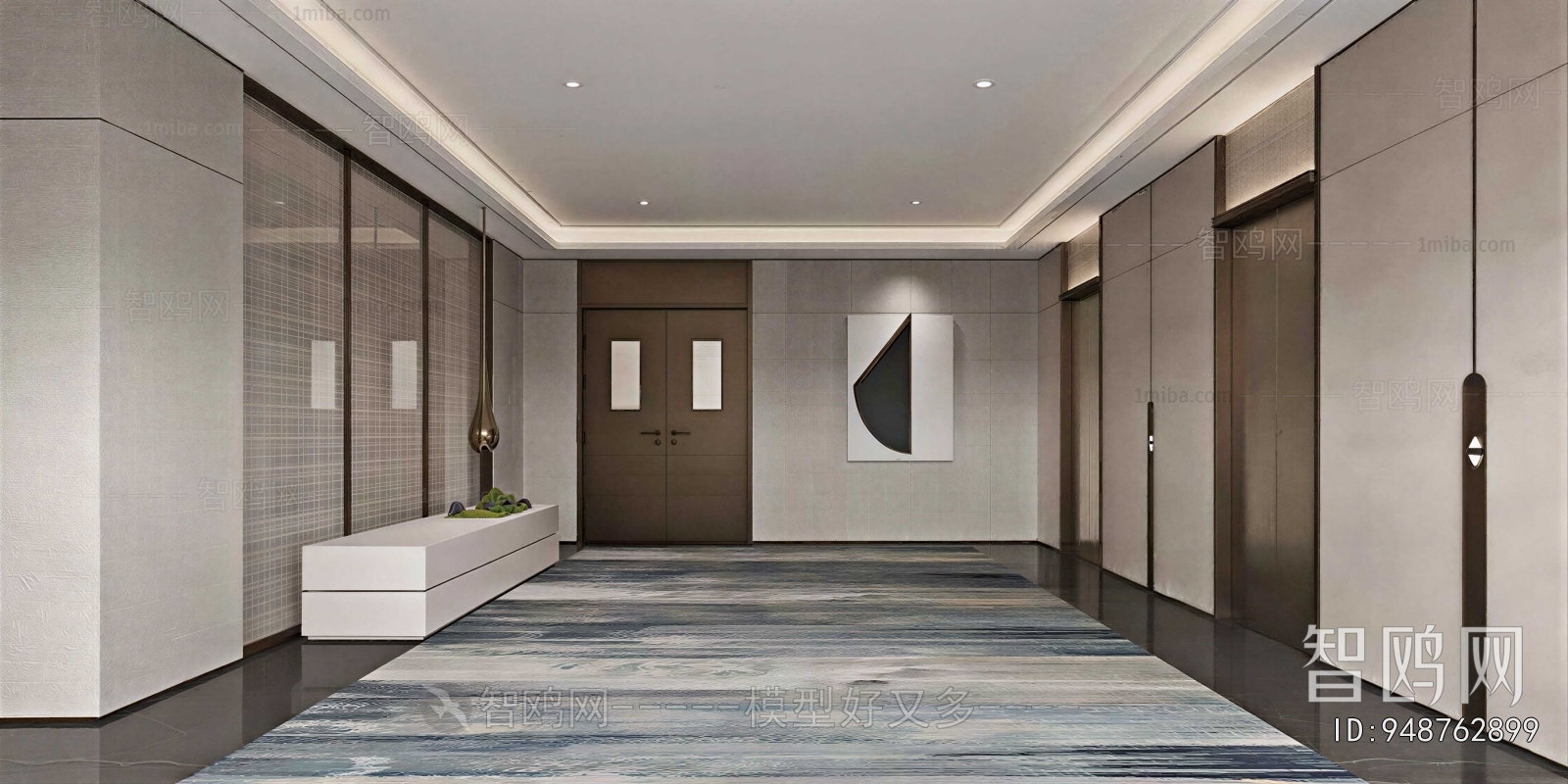 Modern Office Elevator Hall