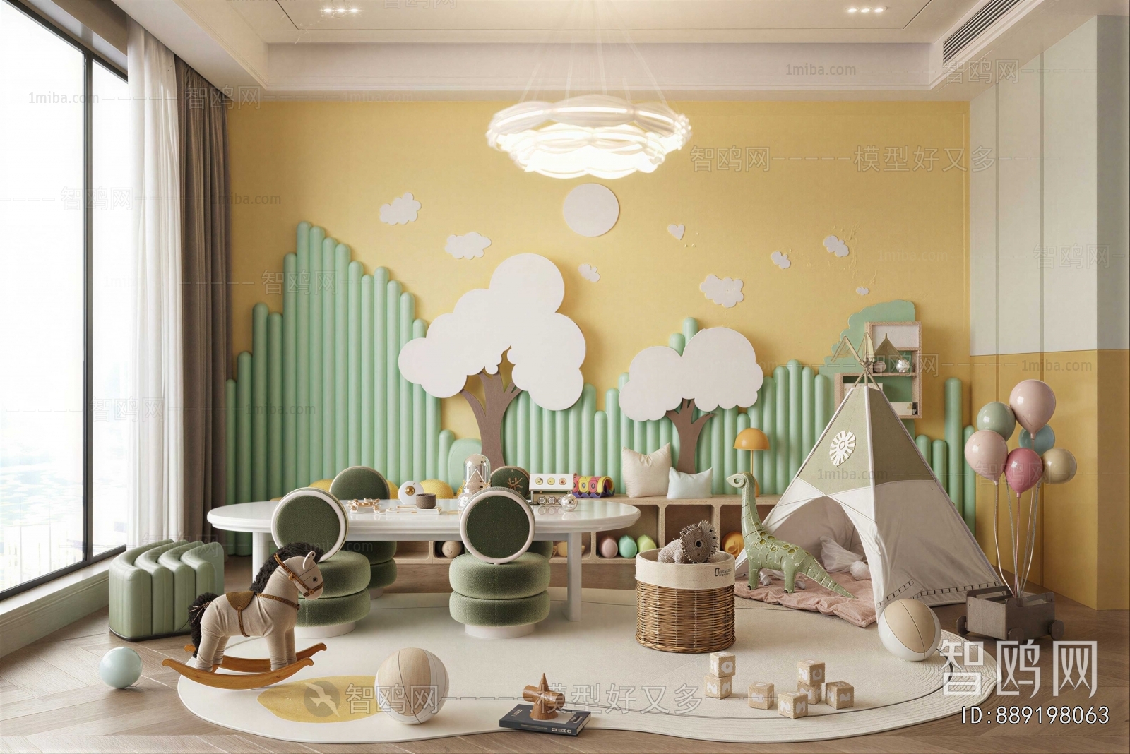 Modern Children's Room Activity Room