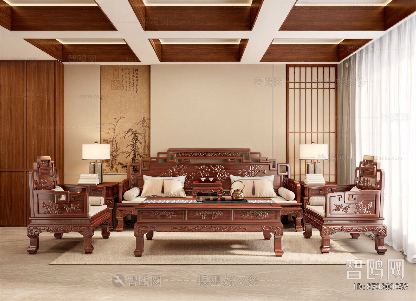 New Chinese Style A Living Room