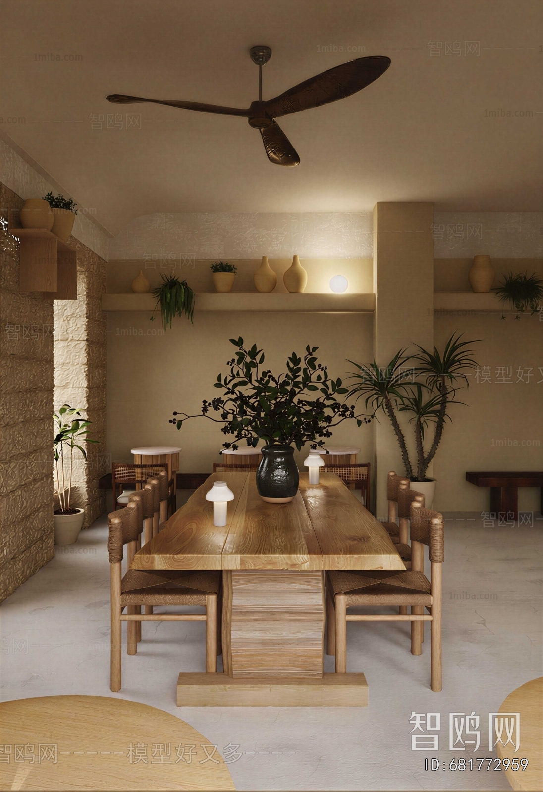 Wabi-sabi Style Dining Room