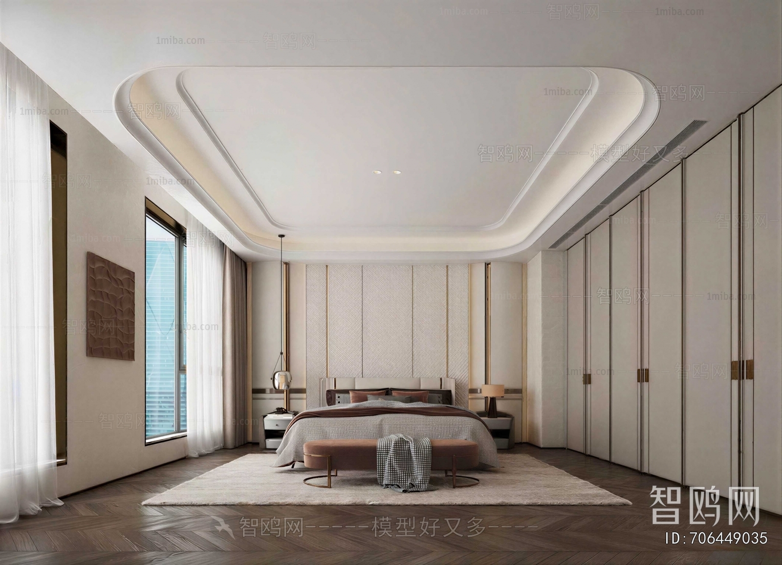 New Chinese Style Bedroom