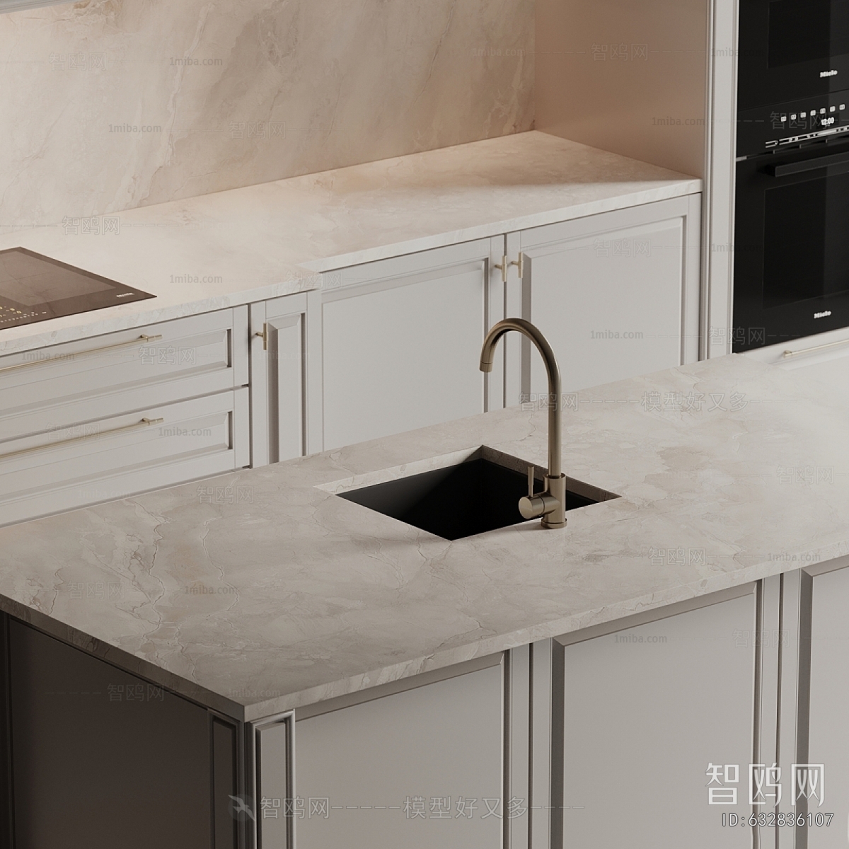 Simple European Style Kitchen Cabinet