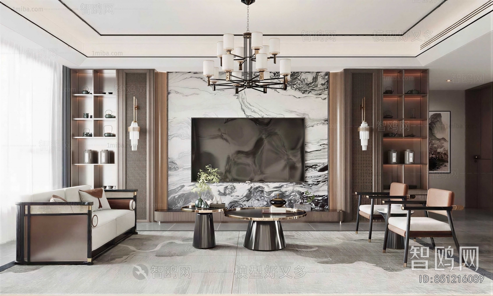 New Chinese Style A Living Room