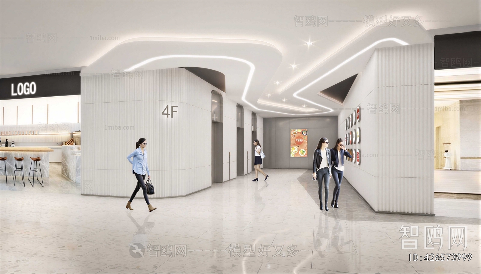 Modern Corridor/elevator Hall