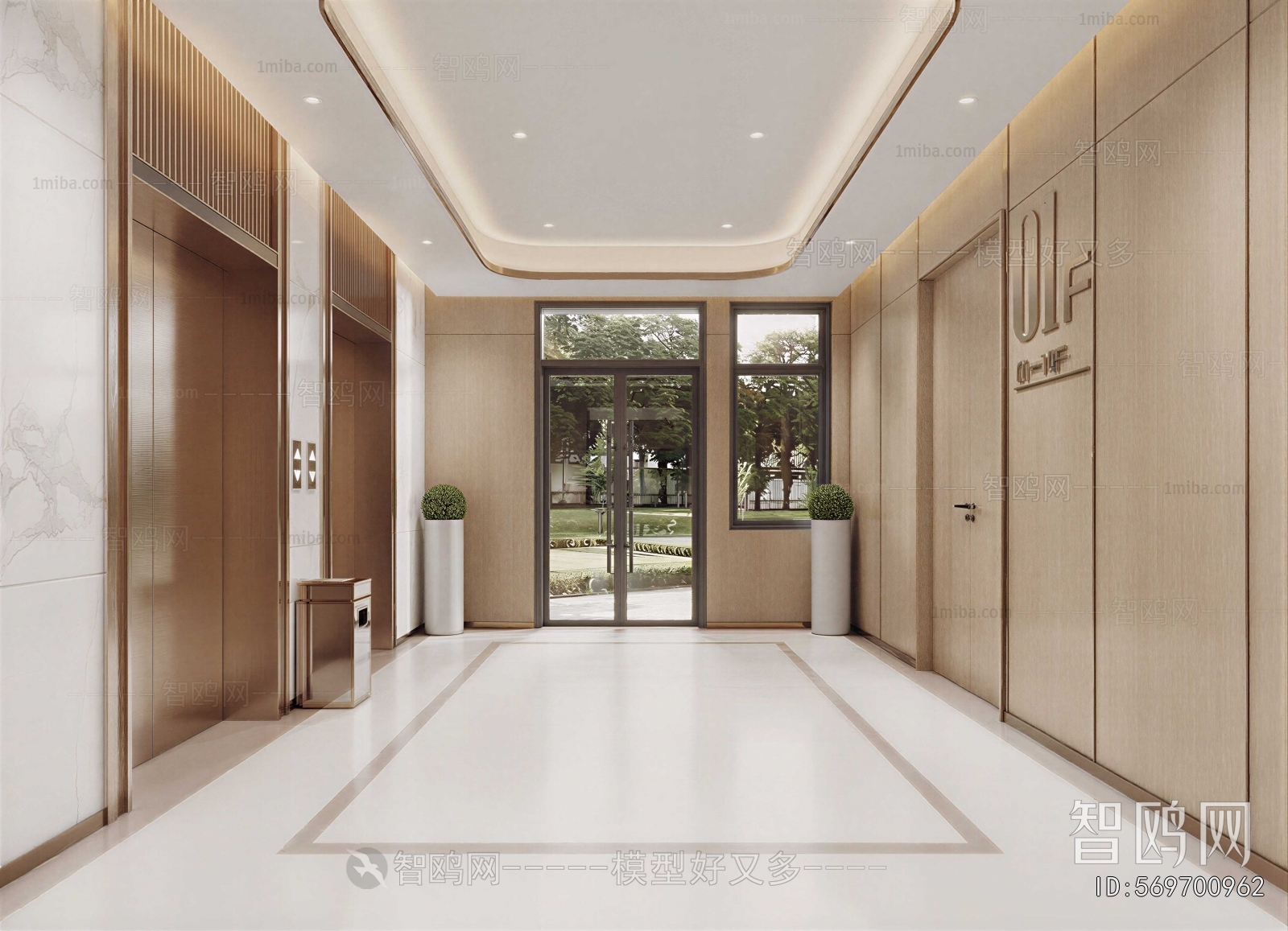 Modern Corridor/elevator Hall