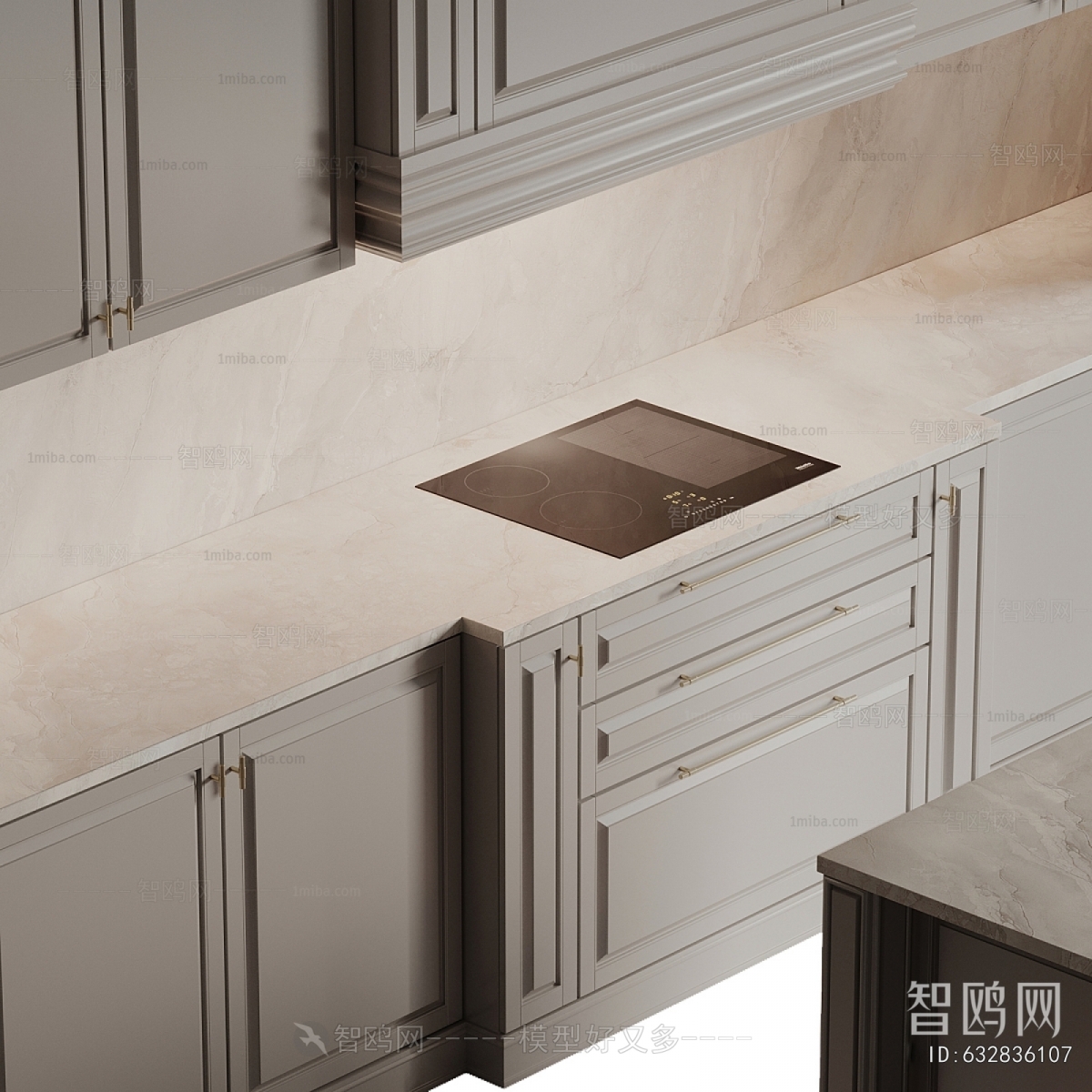 Simple European Style Kitchen Cabinet