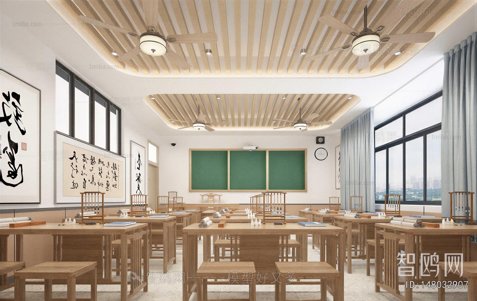 New Chinese Style School Classrooms