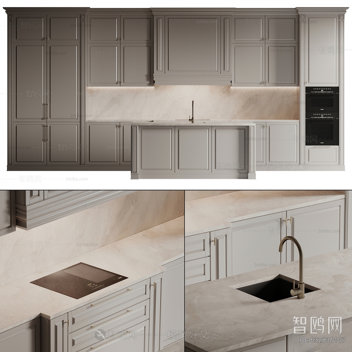 Simple European Style Kitchen Cabinet