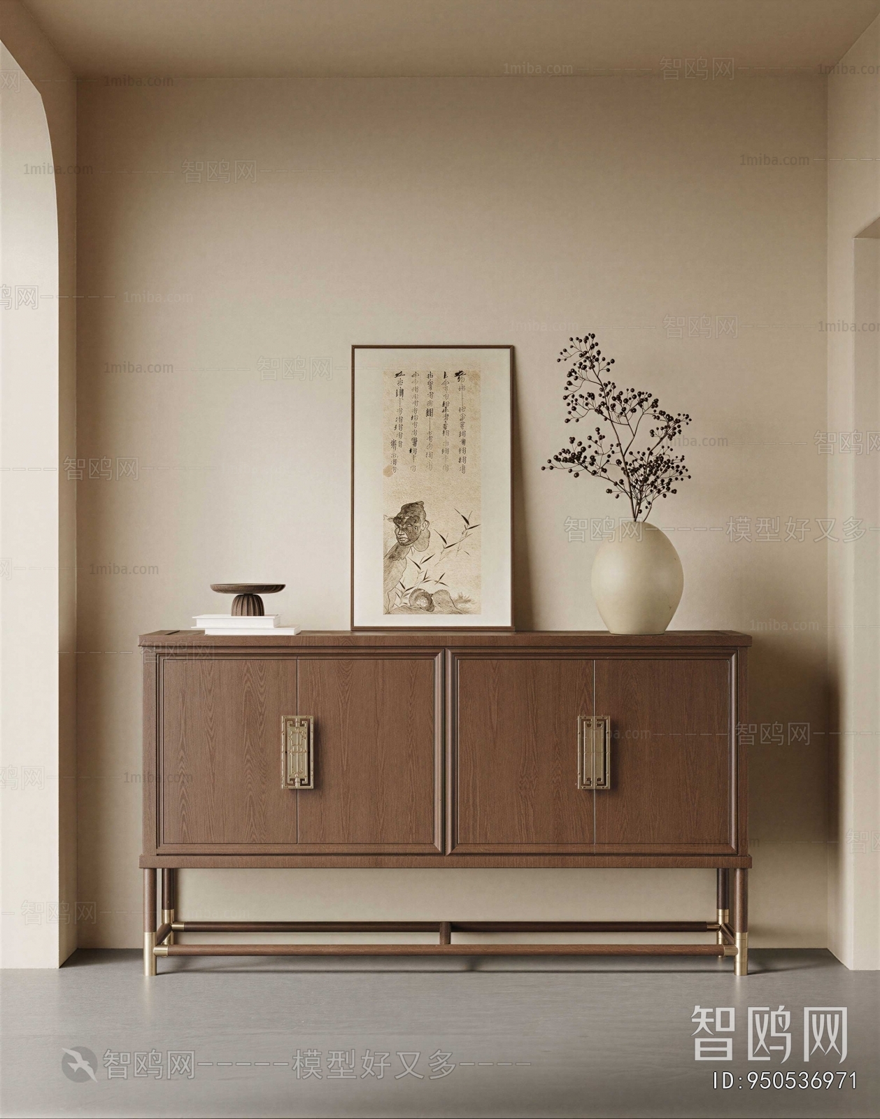 New Chinese Style Side Cabinet