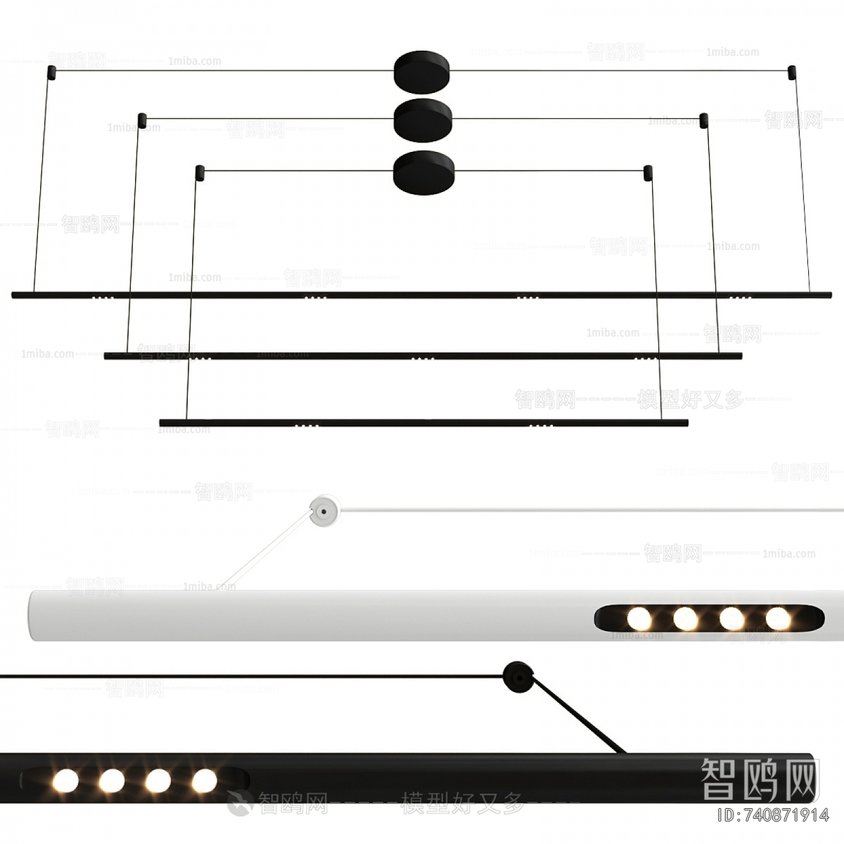 Modern Long Chandelier