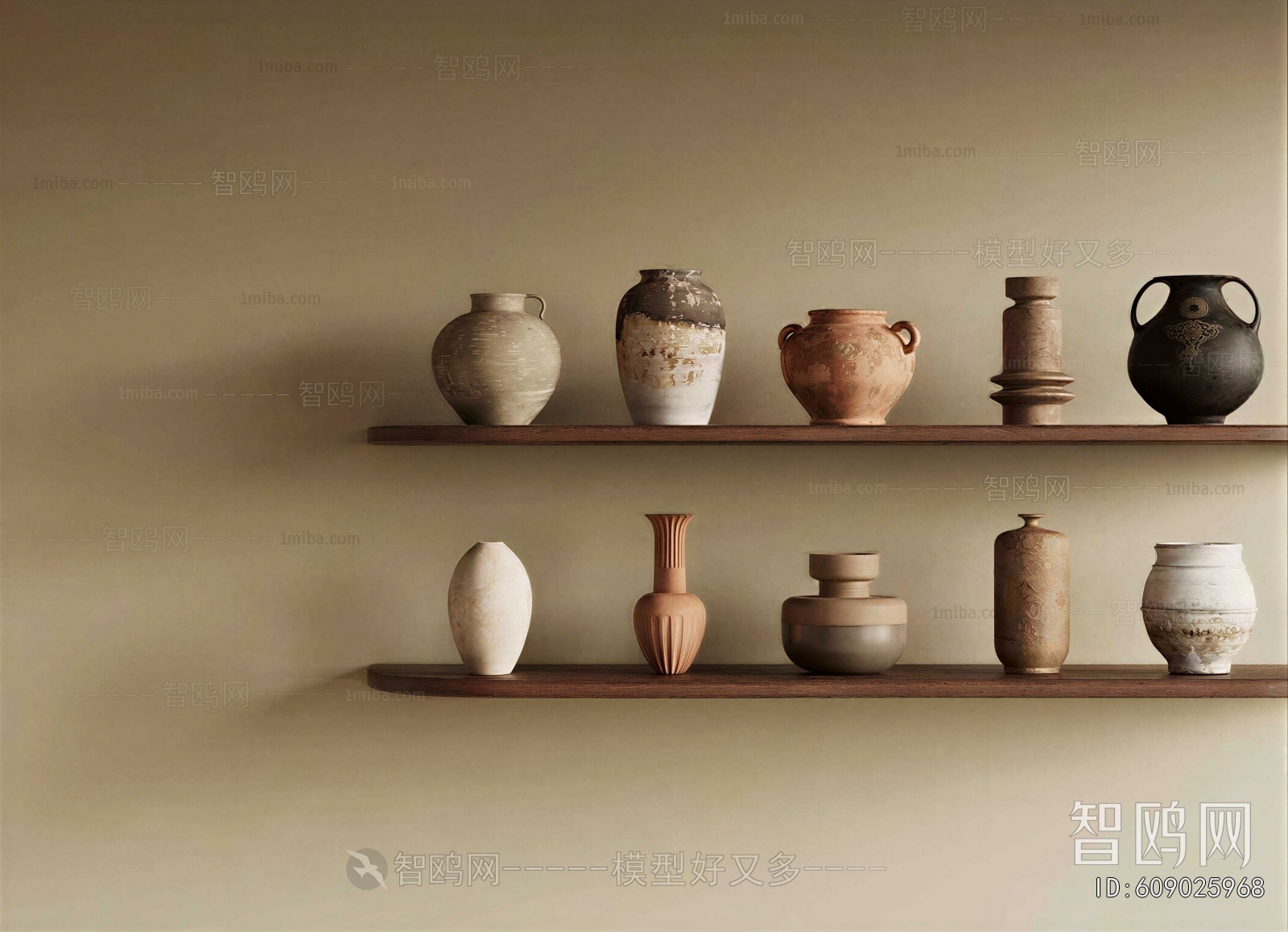 Wabi-sabi Style Clay Pot