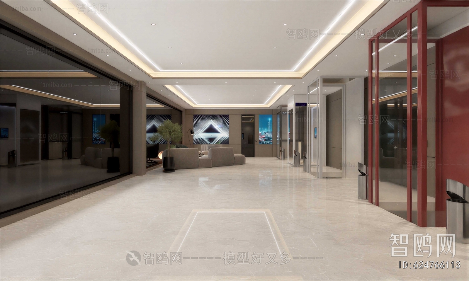 Modern Office Reception Desk