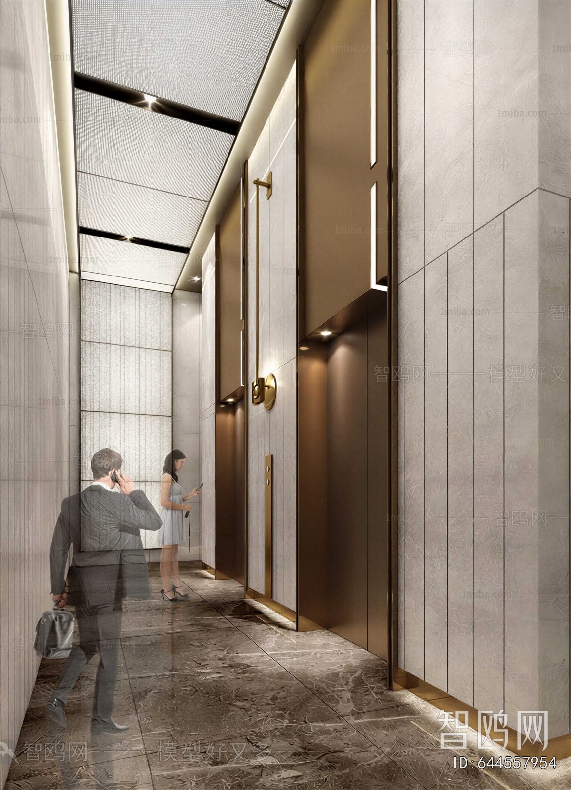 Modern Office Elevator Hall