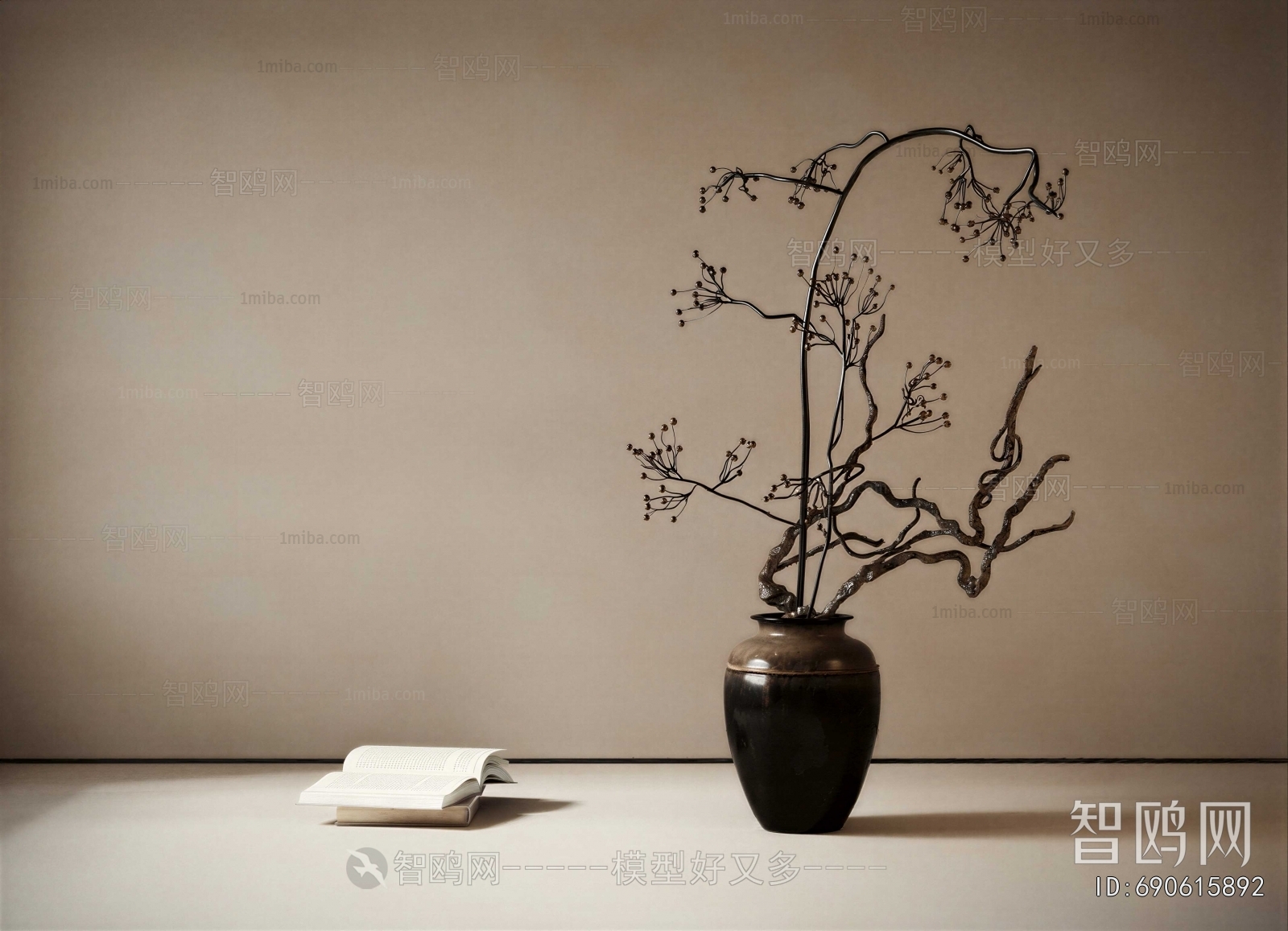 Wabi-sabi Style Clay Pot