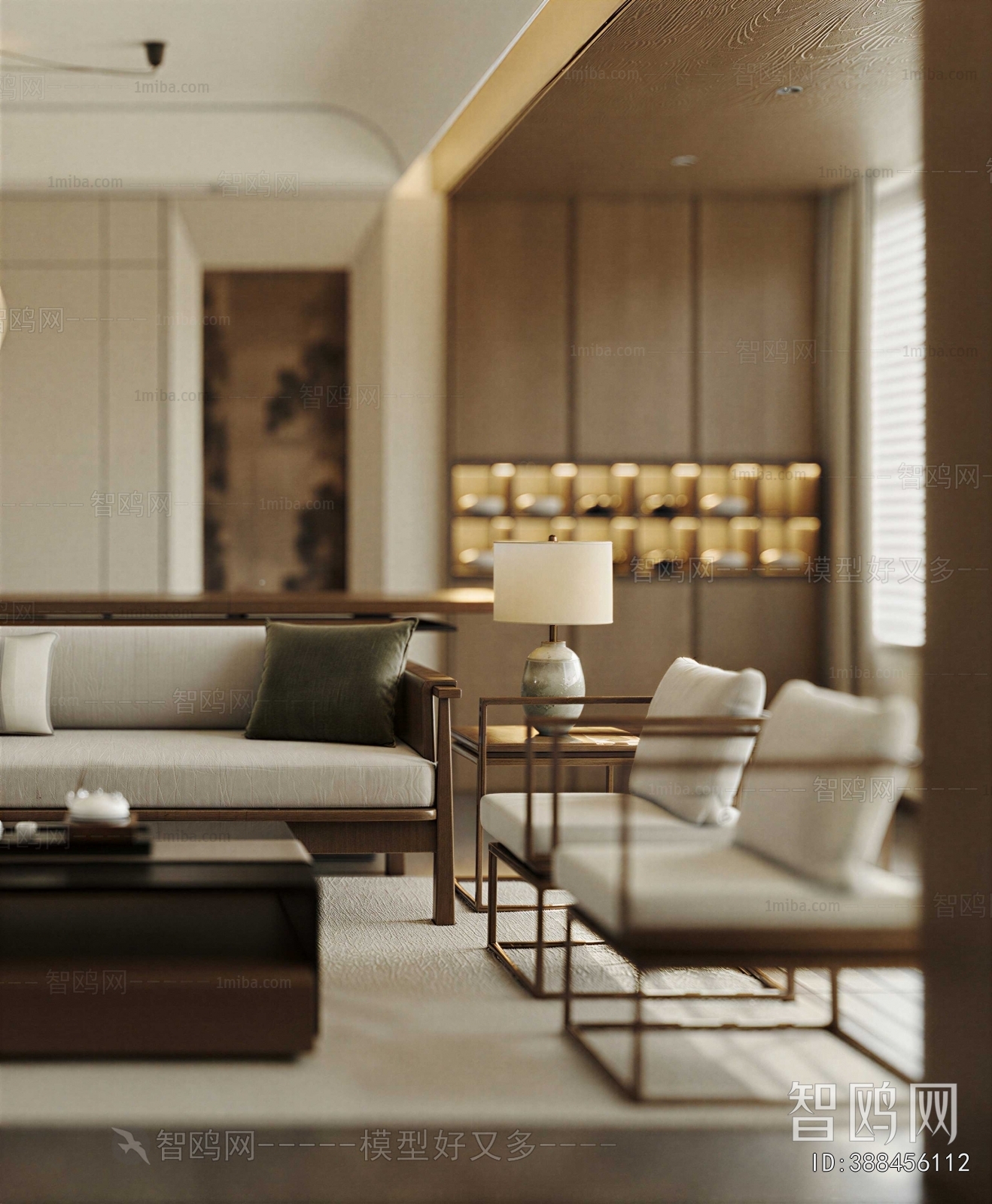 New Chinese Style A Living Room