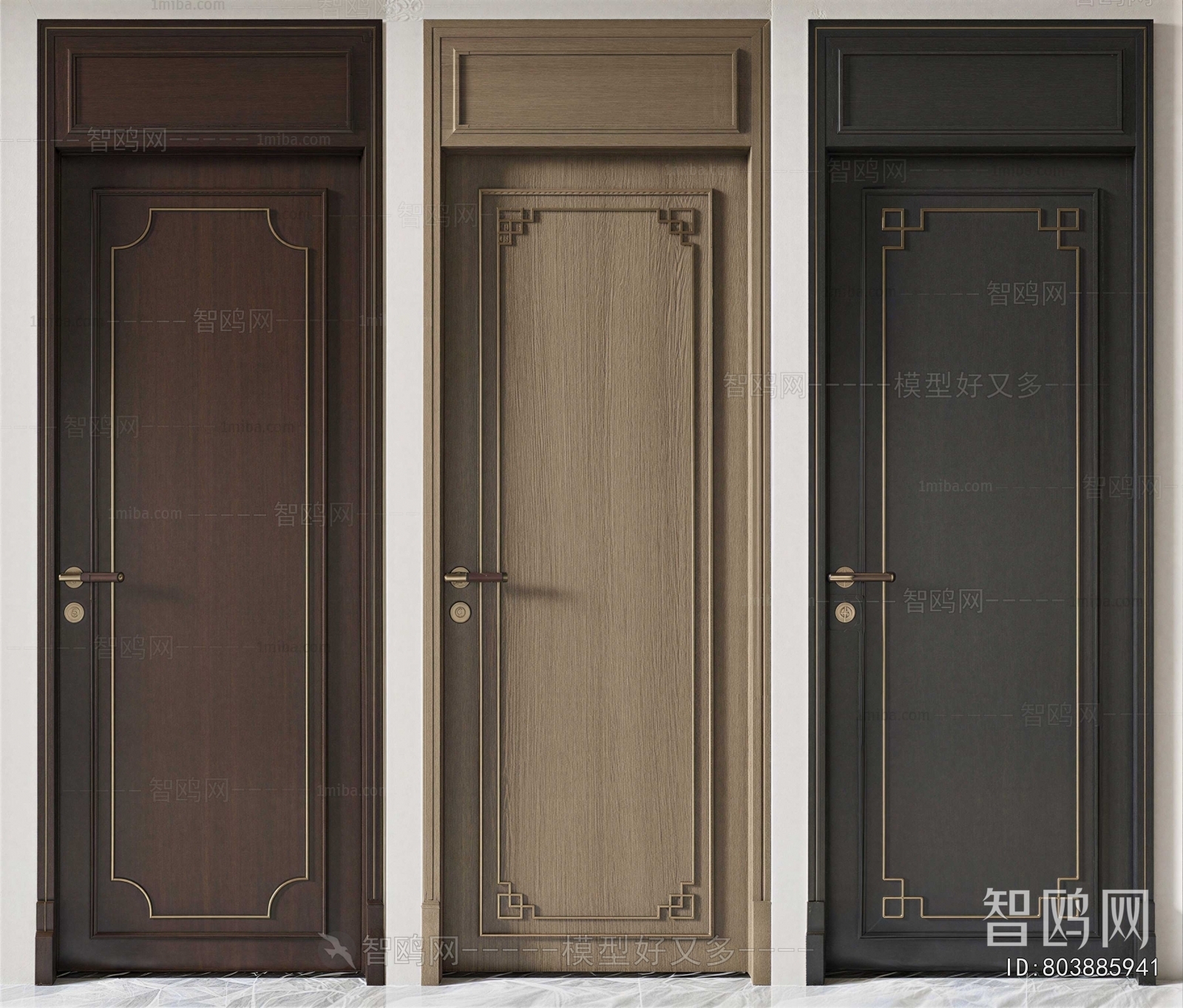 New Chinese Style Single Door