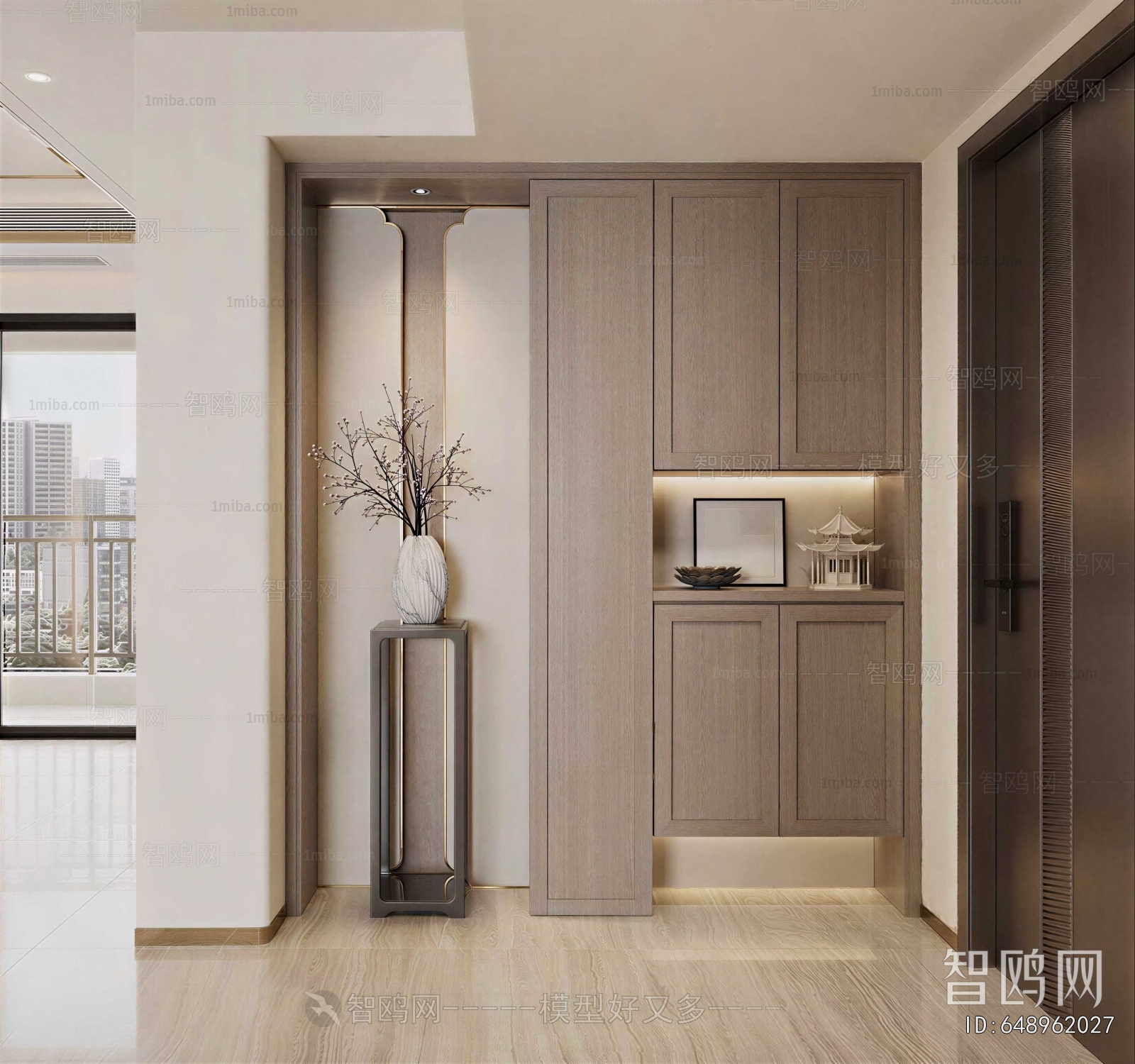 New Chinese Style Shoe Cabinet