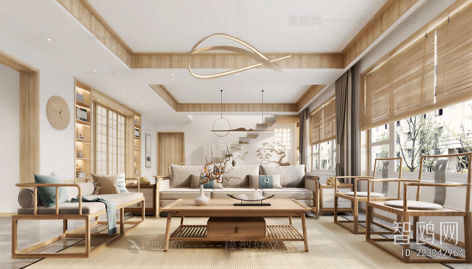 New Chinese Style A Living Room