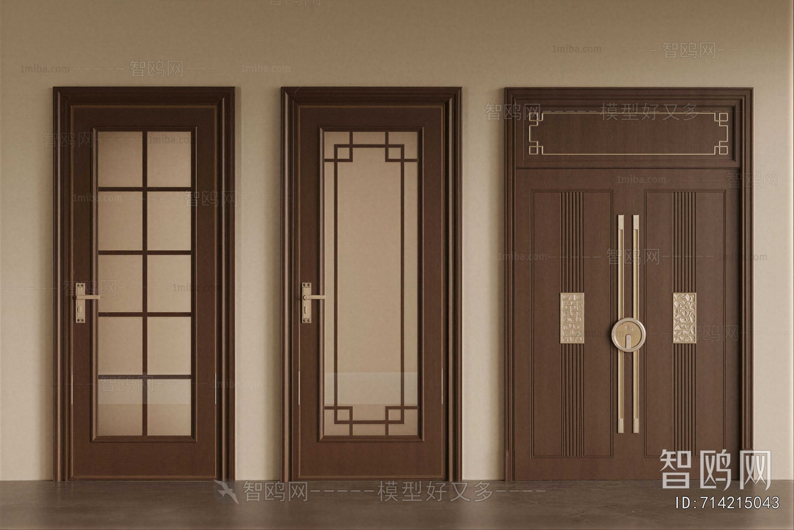 New Chinese Style Single Door