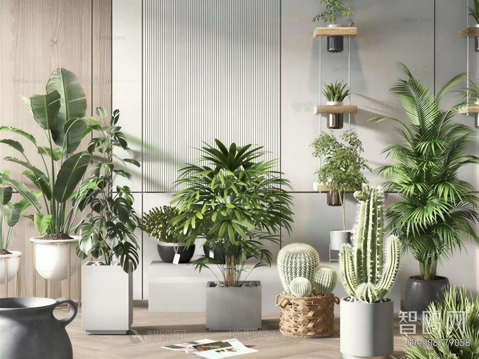 Modern Ground Green Plant Potted Plants