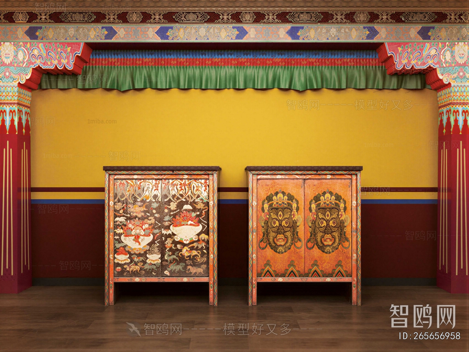 Chinese Style Decorative Cabinet