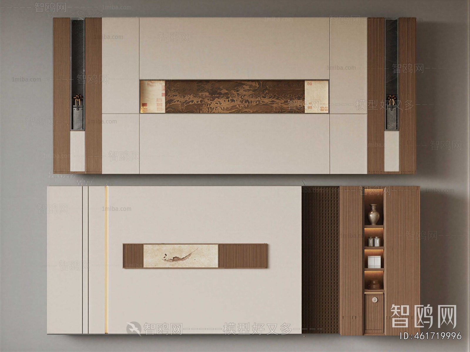 New Chinese Style TV Wall