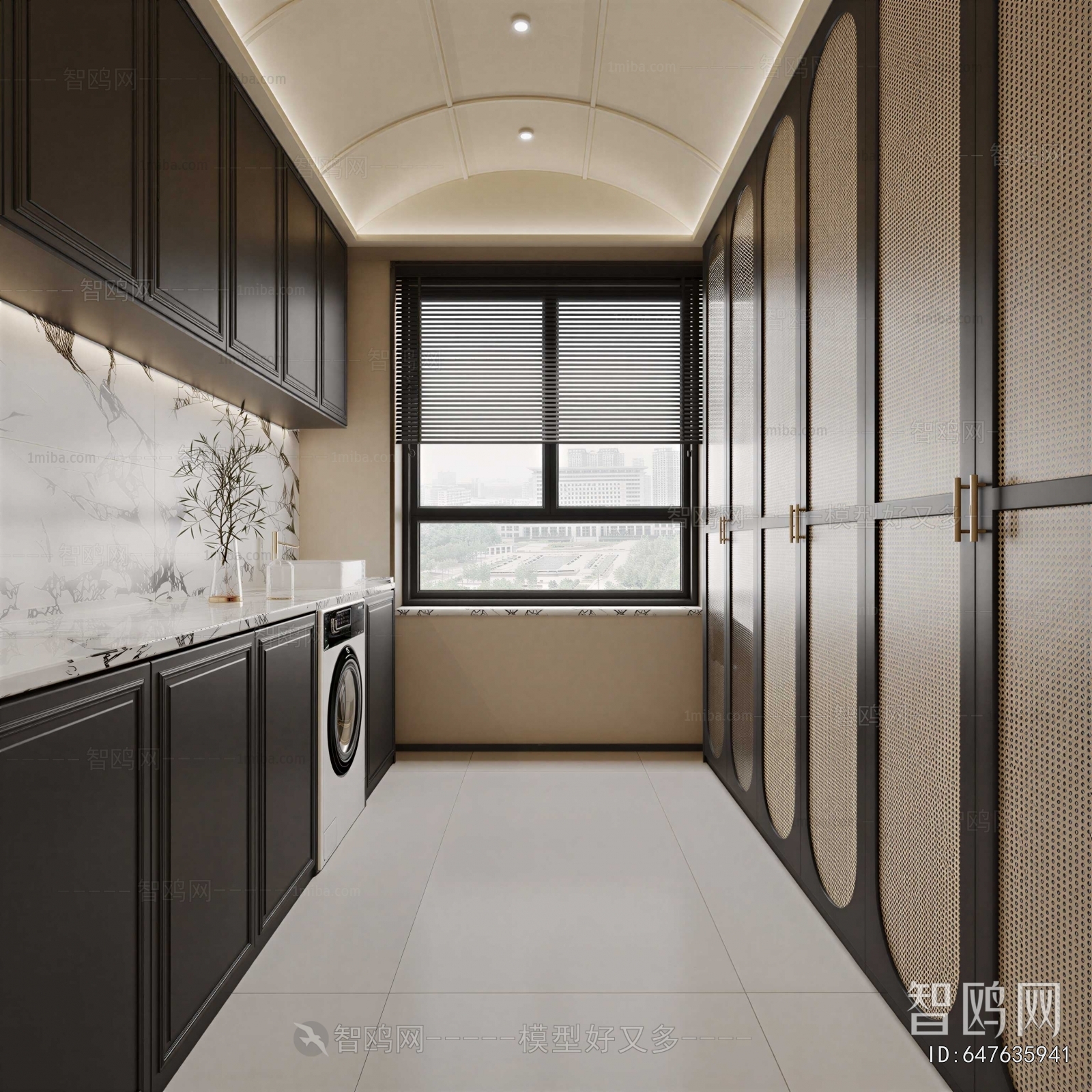 Modern Balcony Laundry Room