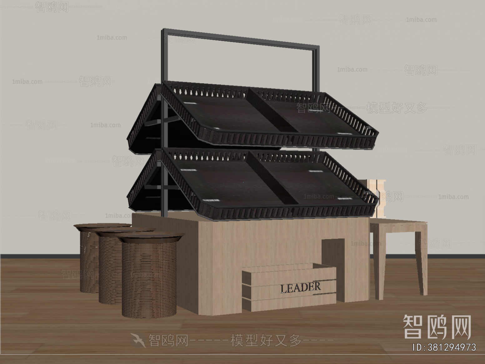 Modern Supermarket Shelf