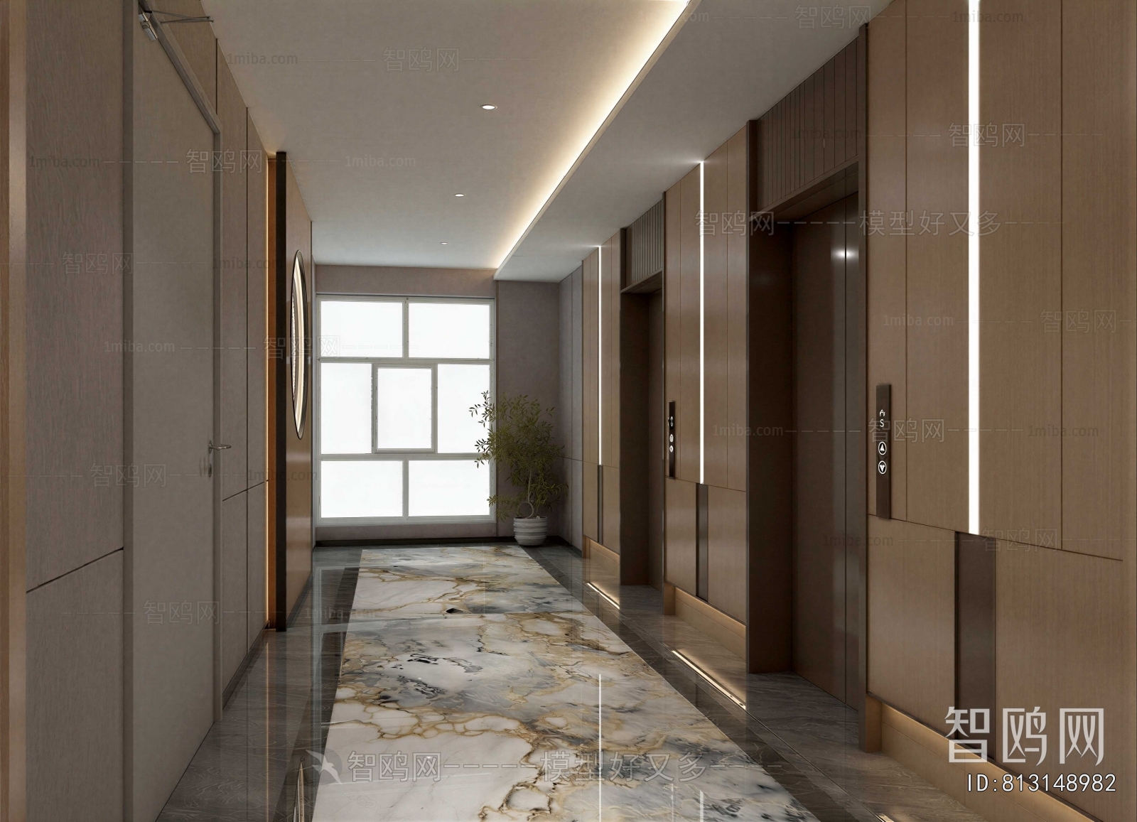 Modern Corridor Elevator Hall