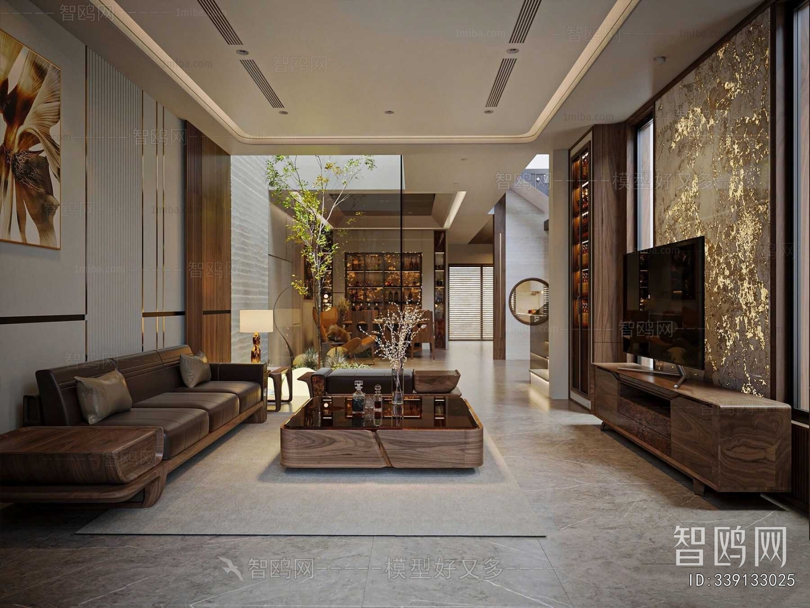 New Chinese Style A Living Room