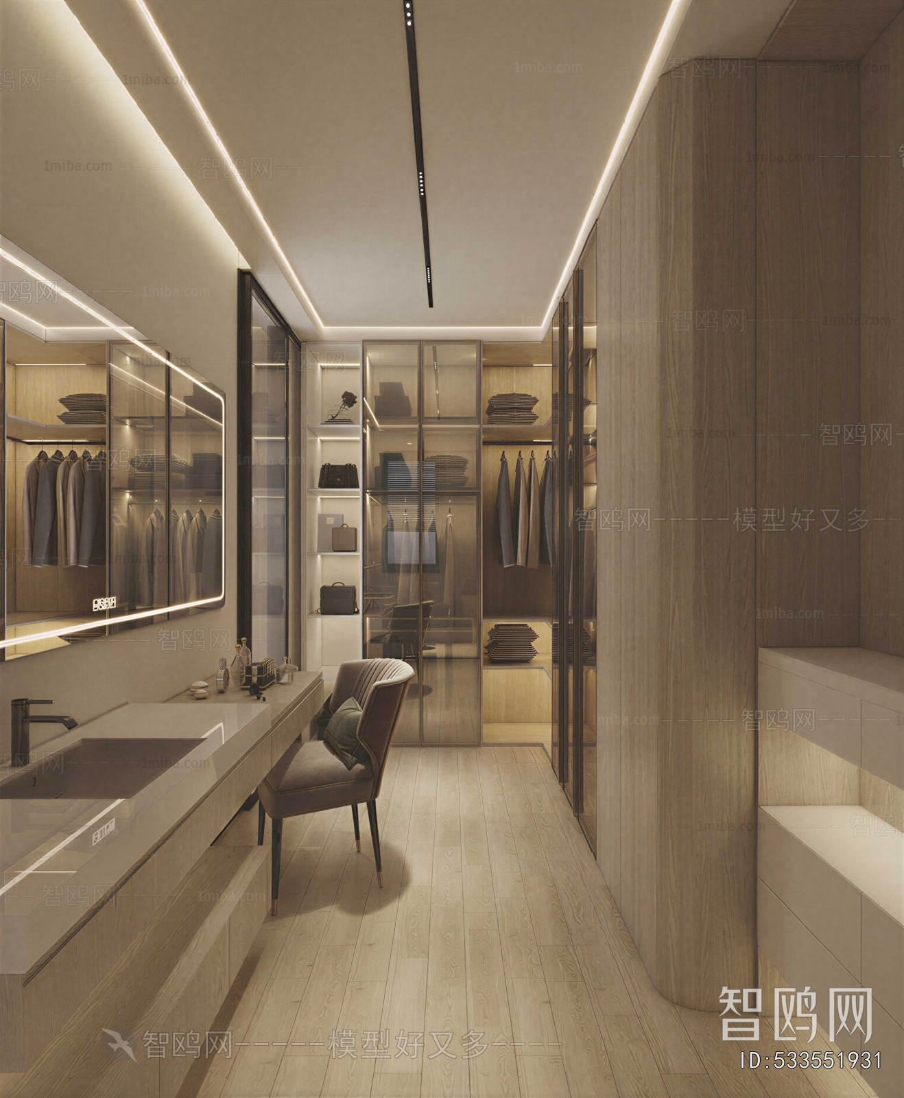 Modern Clothes Storage Area