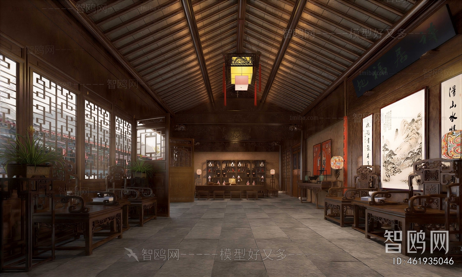 New Chinese Style A Living Room