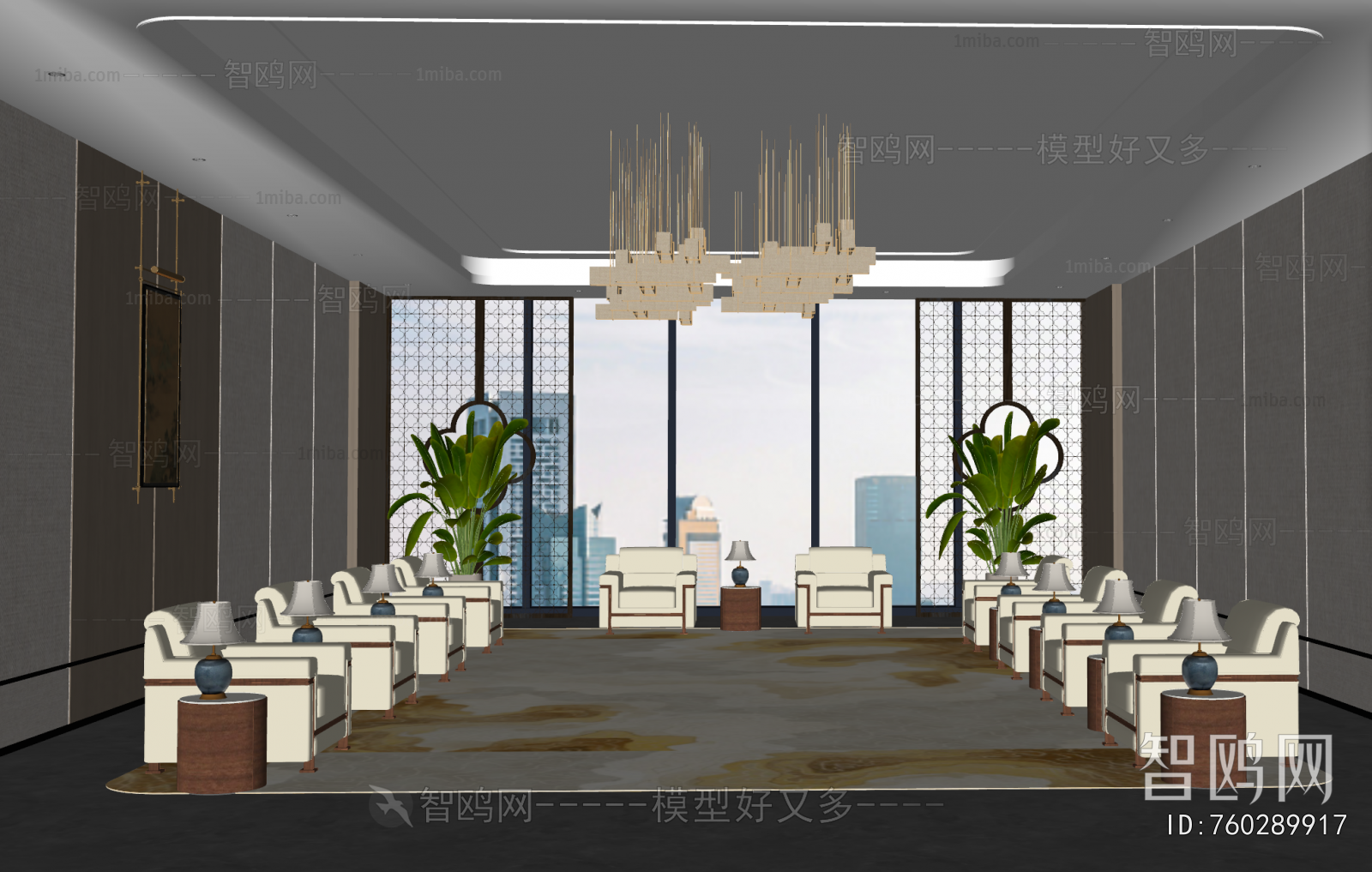 New Chinese Style Reception Room