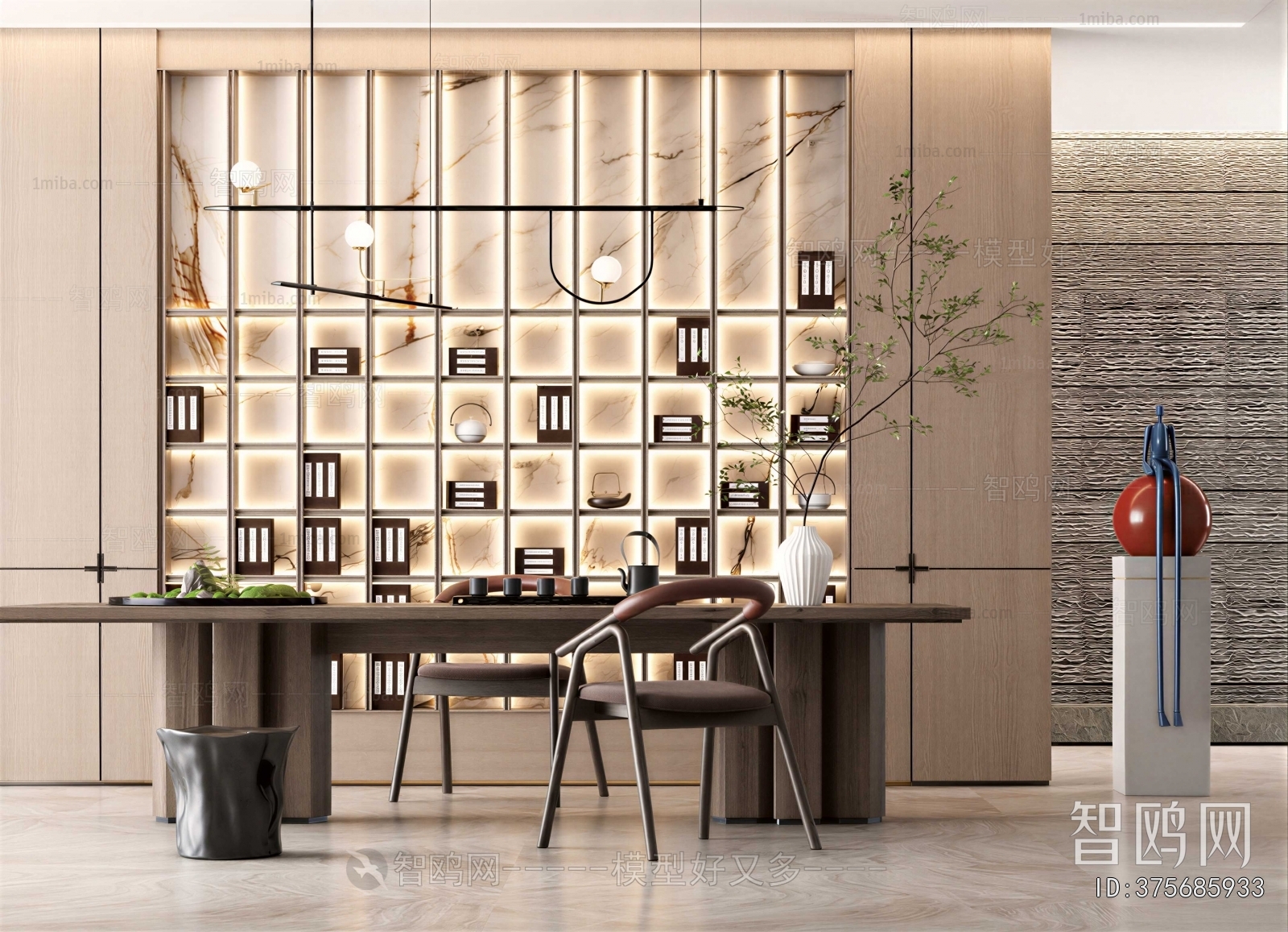 New Chinese Style Study Space