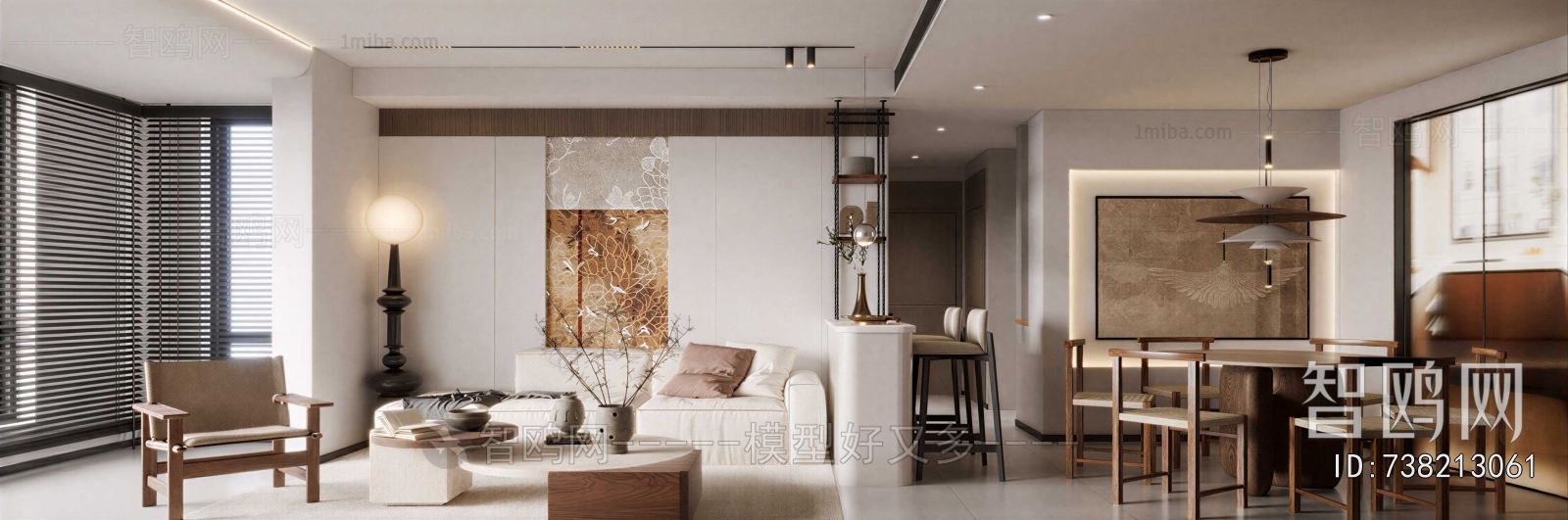 New Chinese Style A Living Room