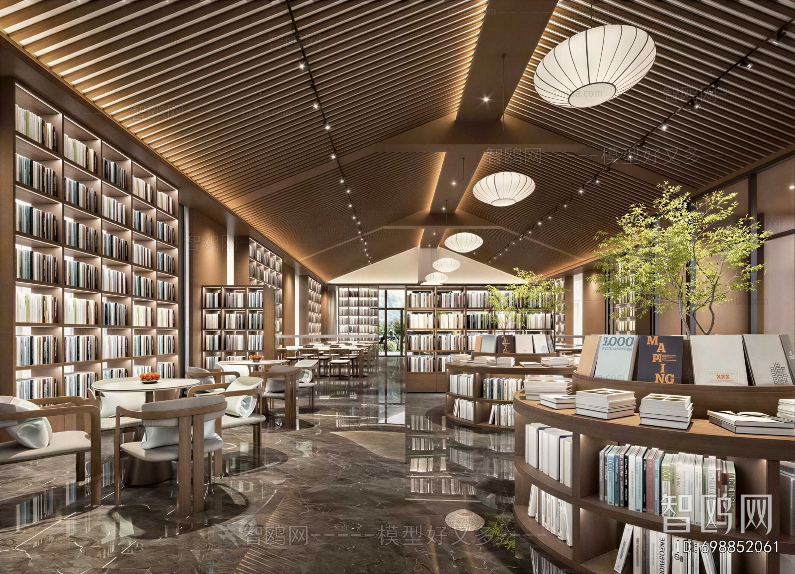 New Chinese Style Bookstore Book Bar