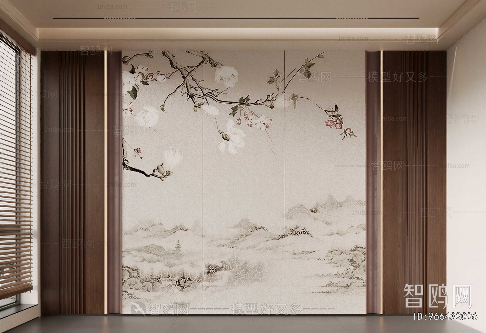 New Chinese Style TV Wall