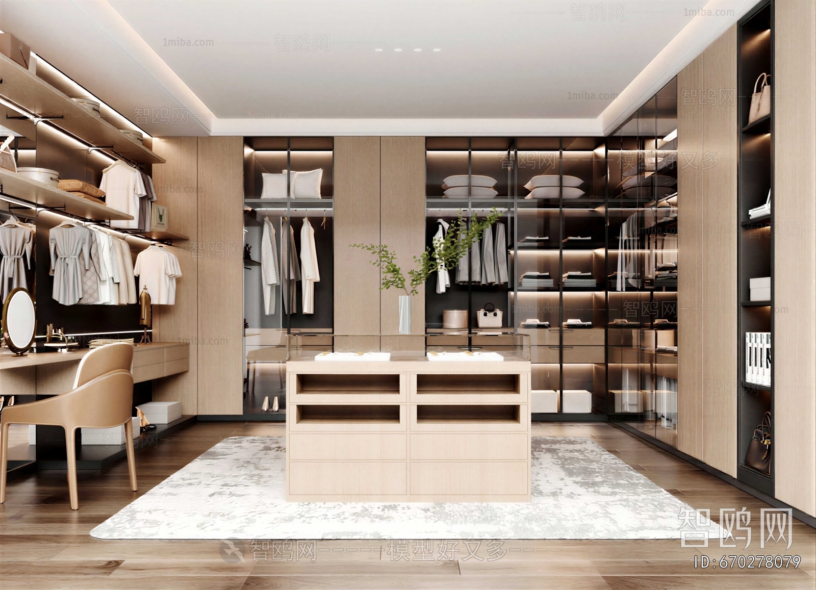 Modern Clothes Storage Area