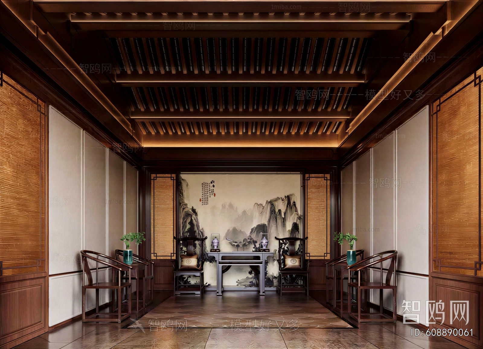 New Chinese Style A Living Room