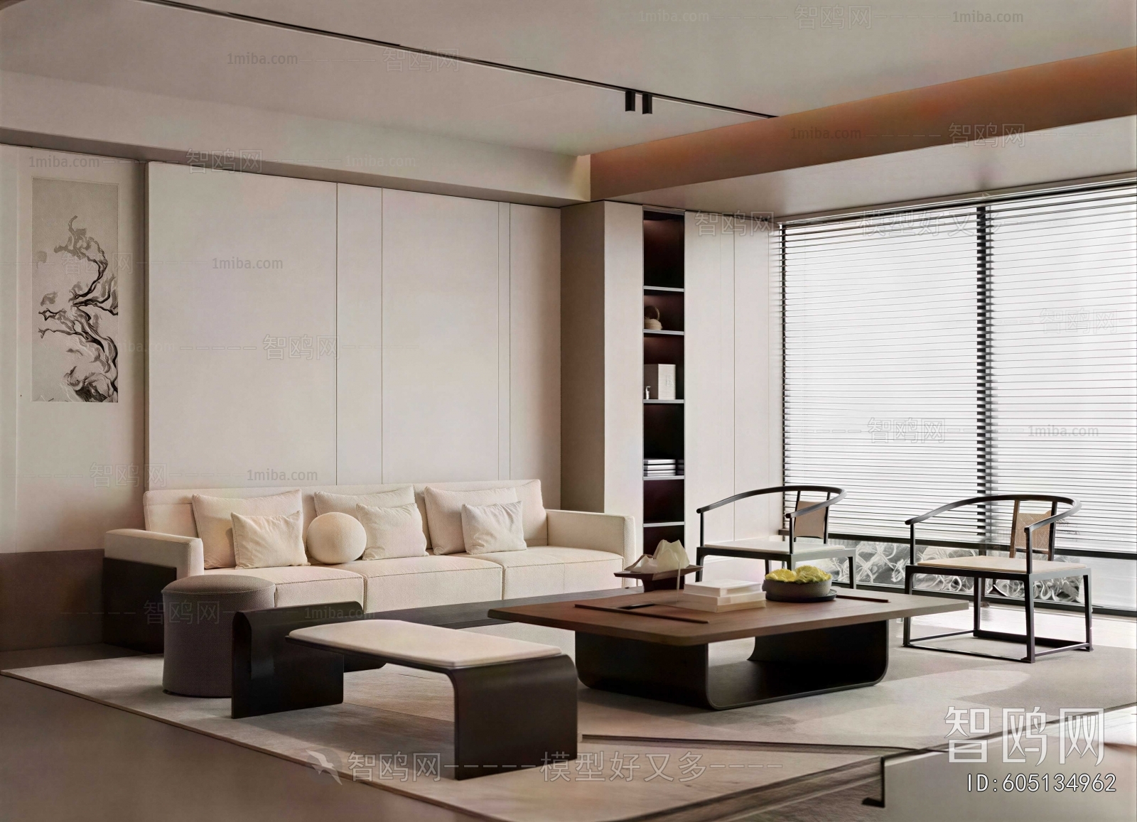 New Chinese Style A Living Room