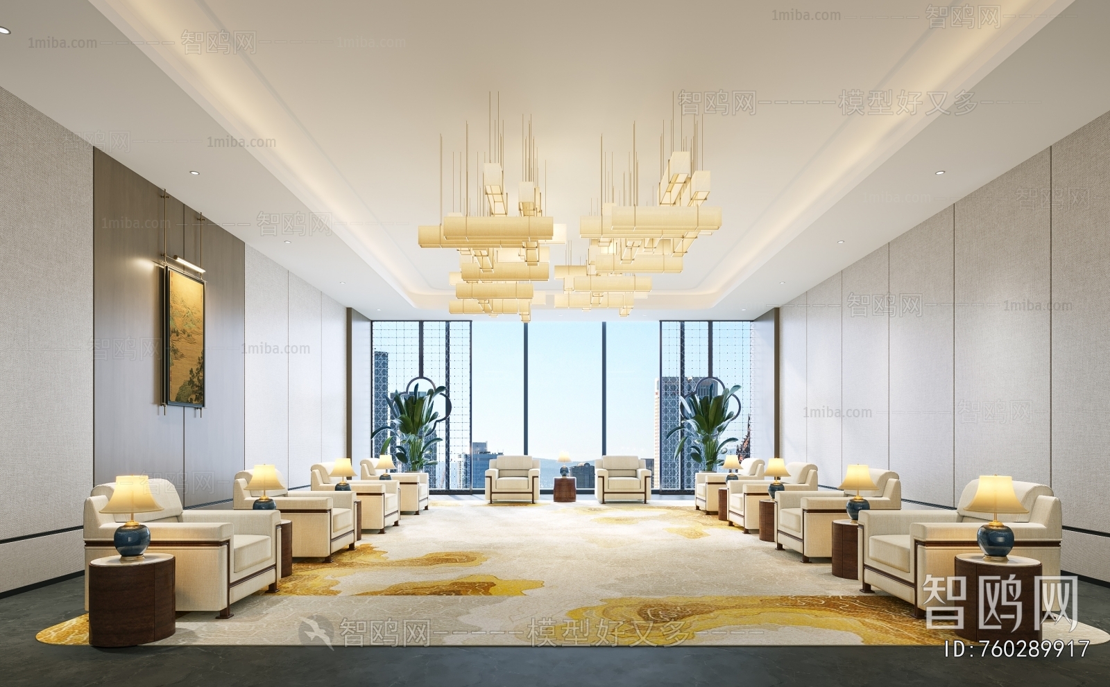 New Chinese Style Reception Room