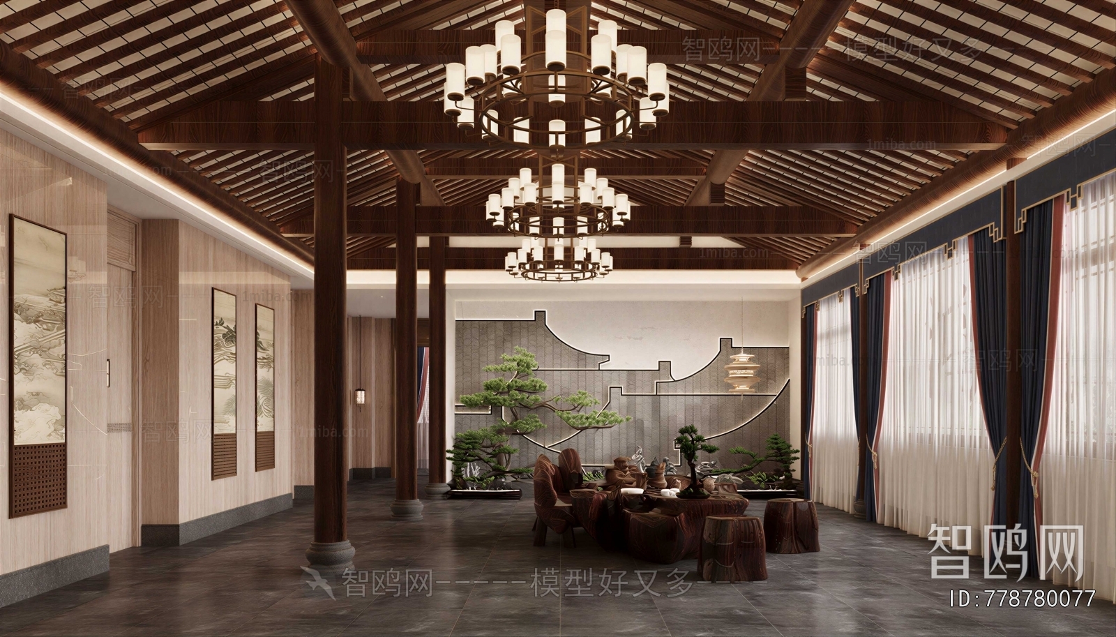 New Chinese Style Lobby Hall