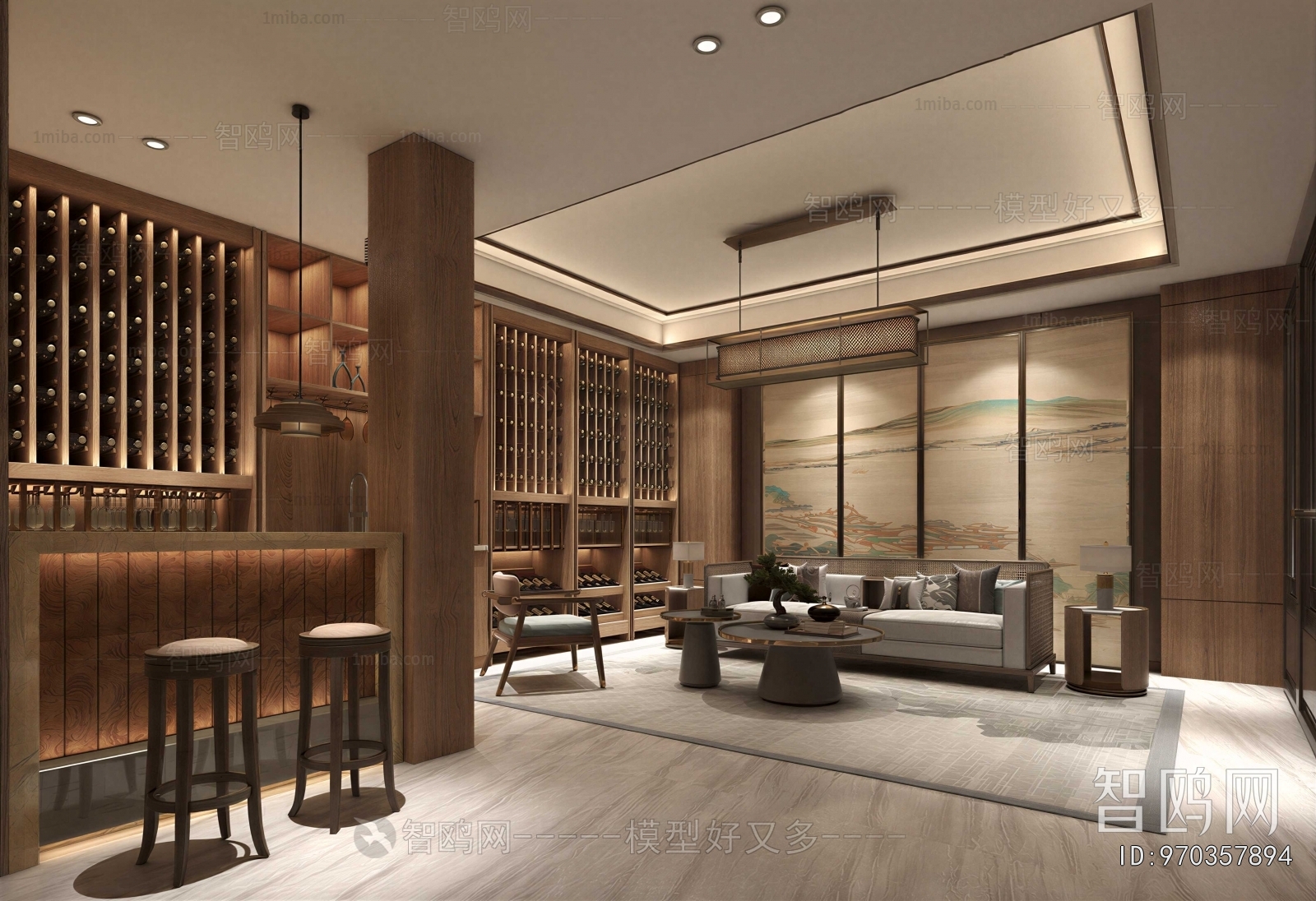 New Chinese Style Wine Cellar/Wine Tasting Room