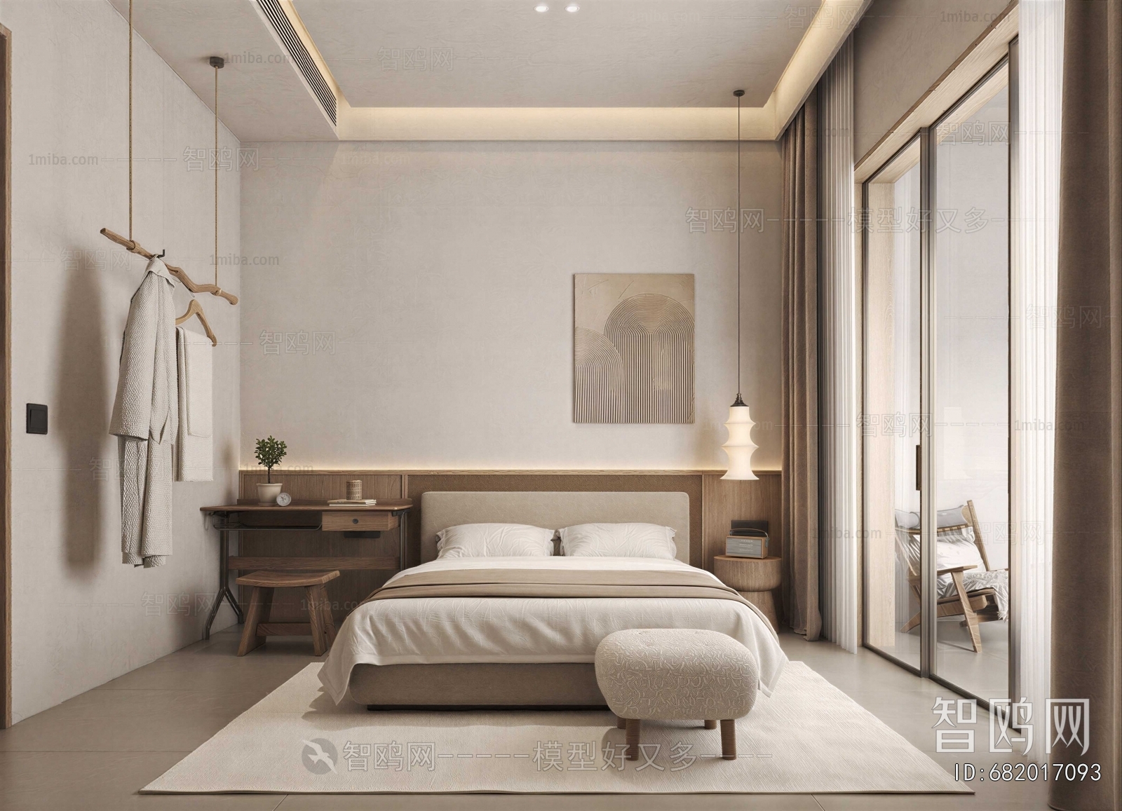 Wabi-sabi Style Bedroom