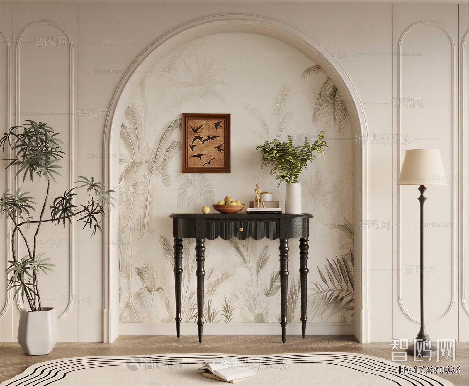 French Style Entrance Cabinet